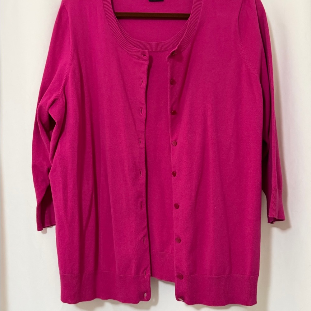 Talbots Hot Pink Pima Cotton Sweater Set
